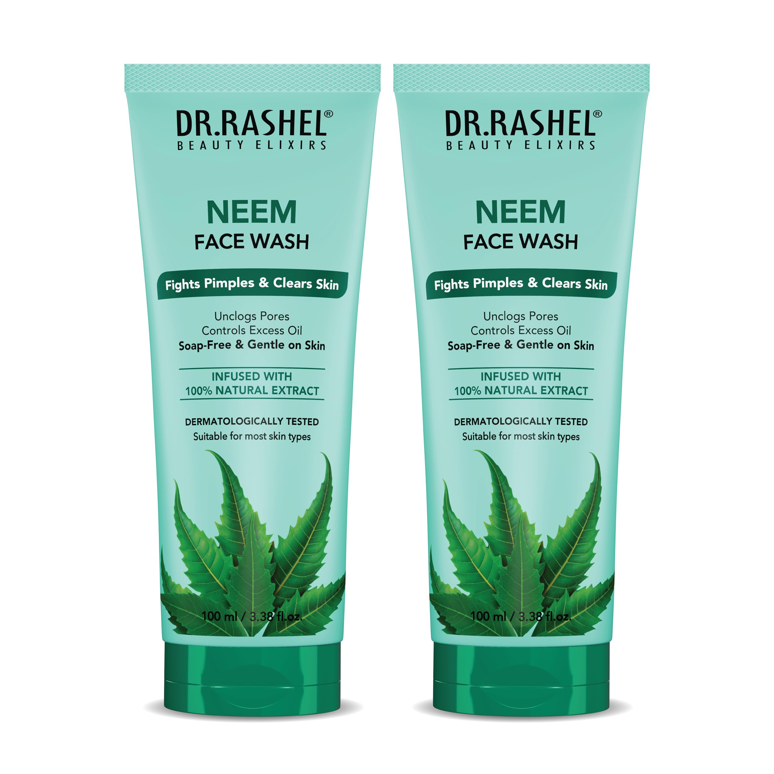 DR.RASHEL Neem Face Wash For Men & Women Concentrate for Deep Cleansing & Clove Purifying Face Wash With Active Neem Slices And Natural Ingredients