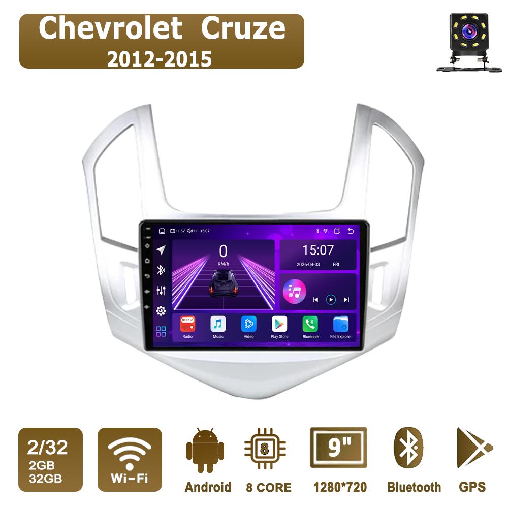 Android Car-Play Car Radio For Chevrolet  Cruze 2012-2015 Multimedia Player Head Unit Stereo GPS Navigation BT WIFI,8 CORE ,2+32GB