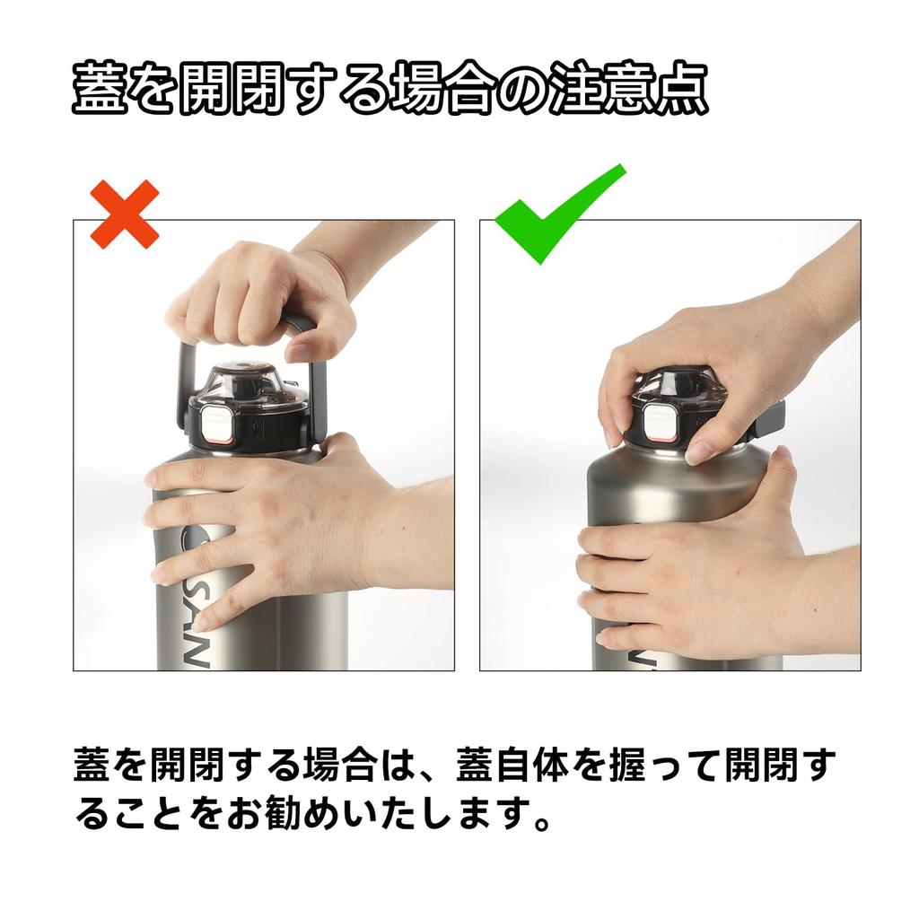 SANTECO Vacuum Insulated Water Large Keeps Cold or Includes Compatible with Direct Drinking Sports Stylish Wide Stainless ERIE Stainless Steel Bottle,