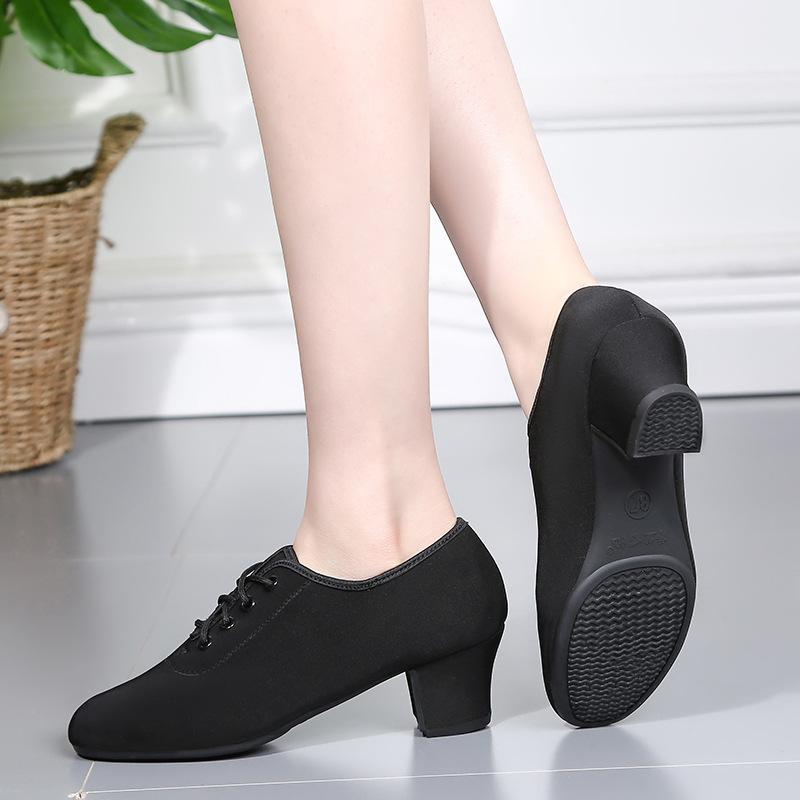 Latin Dance Shoes For Women Soft Square Dance Shoes Teachers Sailor Dance Shoes Adult Canvas Shoes Ballroom Dancing Sneakers
