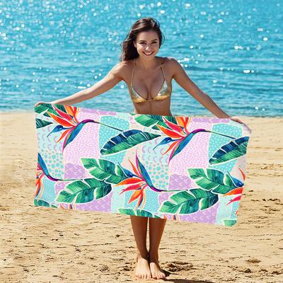 Double-sided Velvet Sunscreen Beach Towel Summer Quick-drying Towel Microfiber Printed Sunscreen Shawl