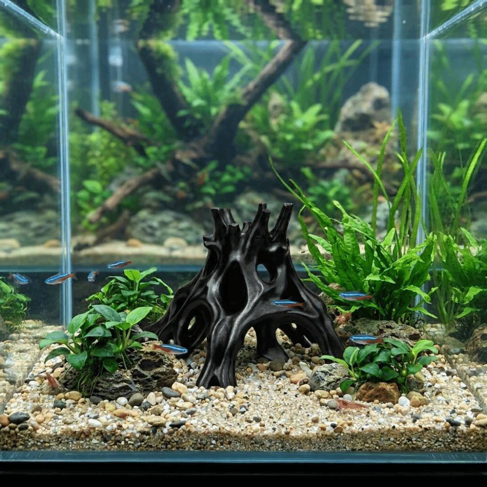 Tree Trunk Aquarium Fish Shelter Plastic Driftwood Landscape Tree Root Caves Terrarium Decor