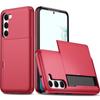 Case For Samsung Galaxy S25 Edge S24 S22 S23 S21 S20 FE 20 Ultra Plus Card Holder Slot Protective Shockproof Wallet Cover