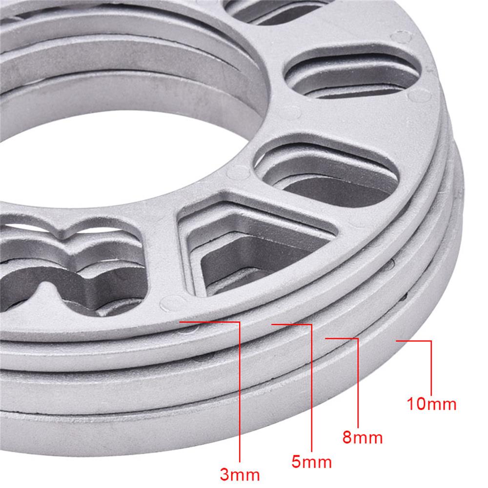 1Pcs 3-10mm Universal Aluminum Alloy Auto Car Wheel Tire Spacers Adaptor Shims Plate FIT 4x100 4x114.3 5x100 5x108 5x114.3 5x120