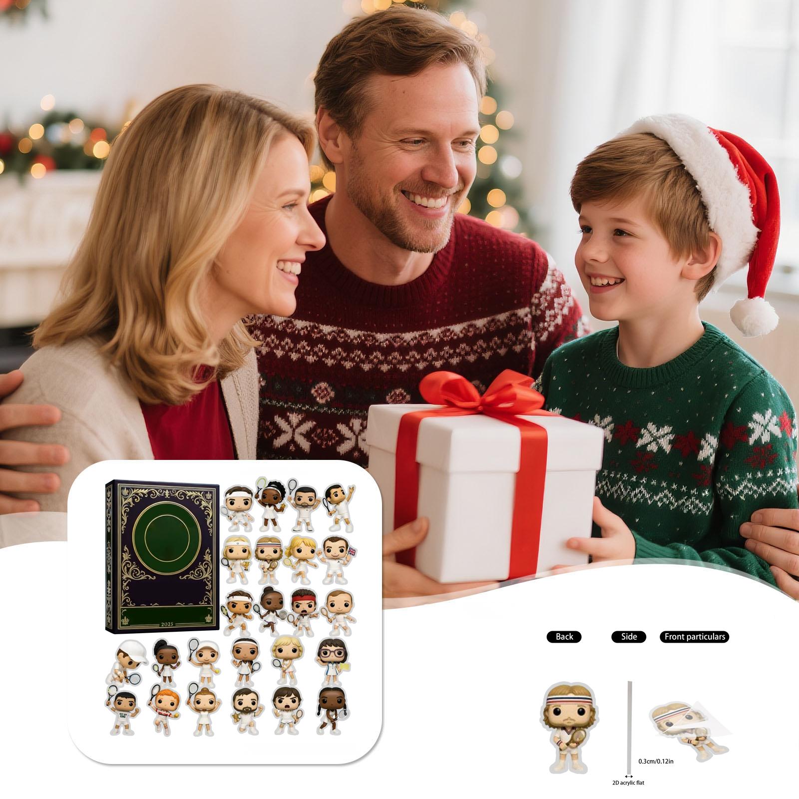 

2D Плоска Коробка Літак 24 шт. Серія Адвент-календар Різдвяний Відлік One Size