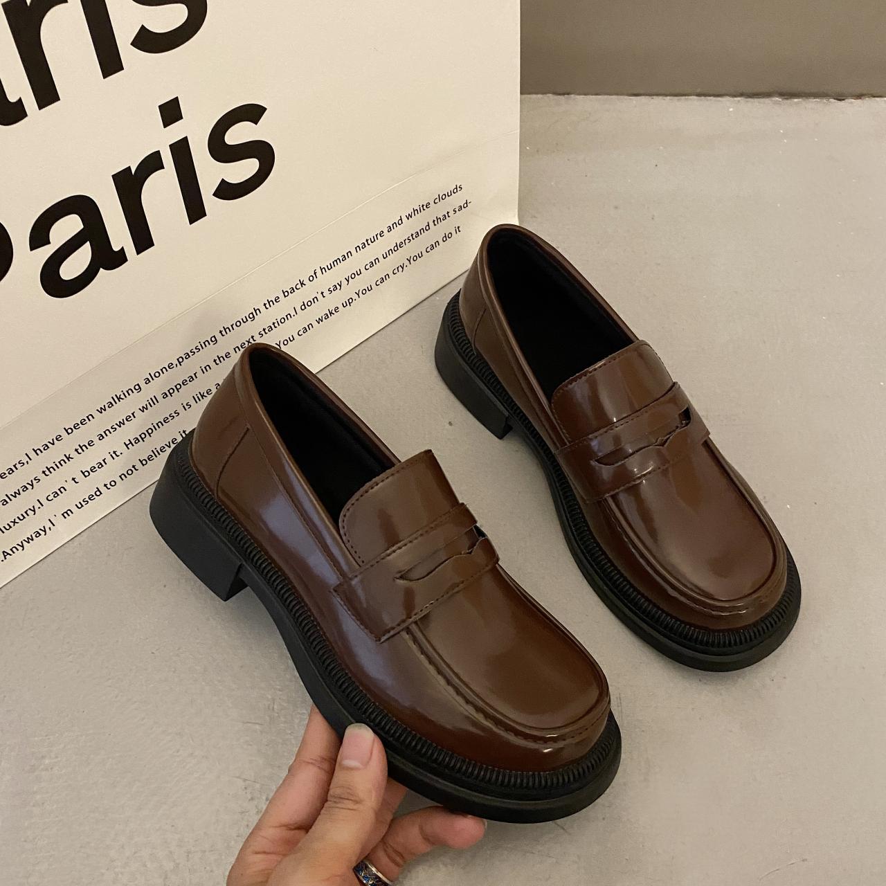 

2024 летние женские новые модные однотонные туфли Мэри Джейн в стиле ретро с круглым носком, повседневные женские туфли на высоком каблуке для покупок, Zapatos Mujer 42 коричневый