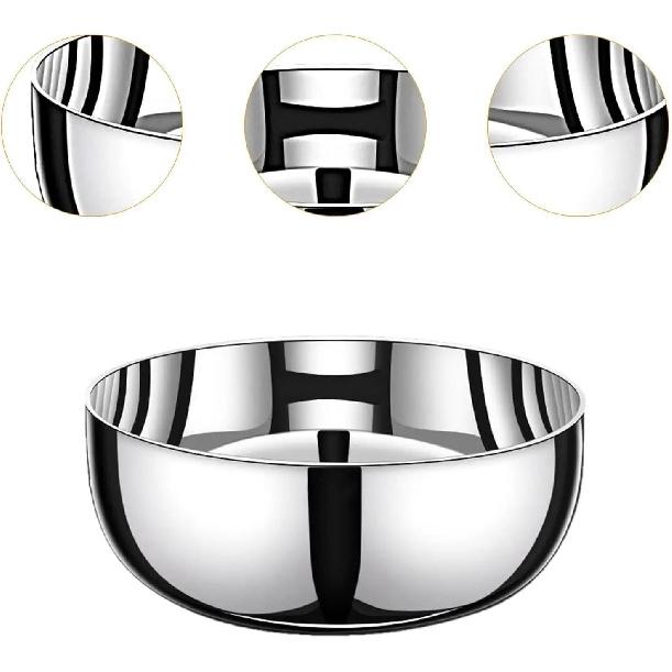 Stainless Steel Basin Large Mixing Bowl Round for Cooking Cakes Home Kitchen(28CM)
