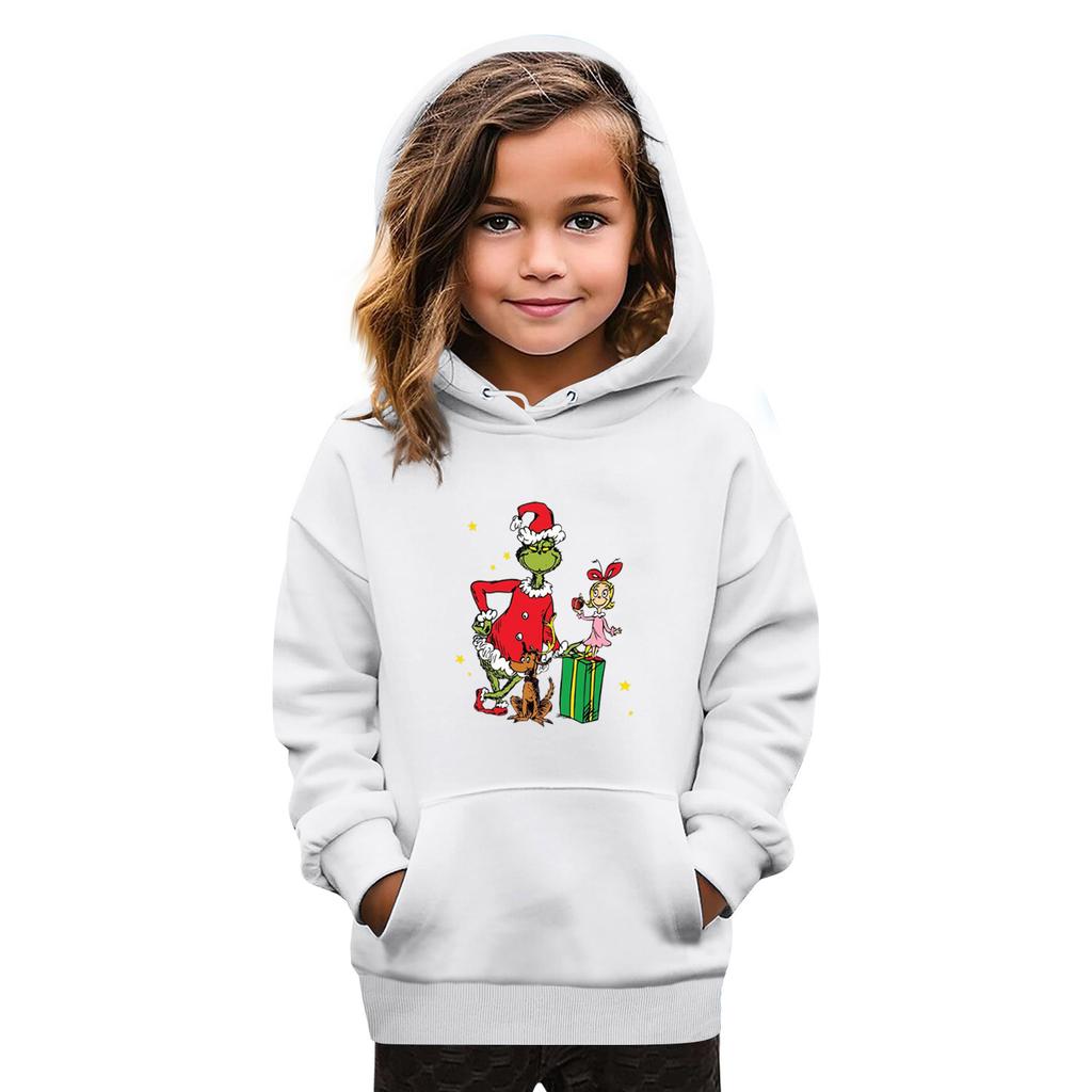 Sweatshirts For Teen Girls Hoodies Long Sleeve Drawstring Pullover Cute Oversized Hoodie Christmas Day