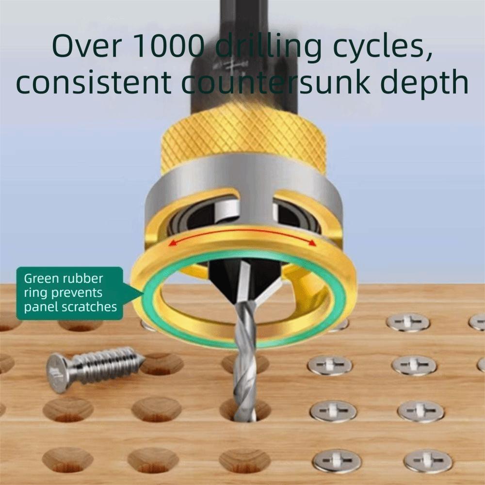 5pcs/box Smooth Drilling Countersink Drill Bit Two-Flute Drill Bit Hidden Screw Installation