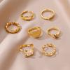 Stainless Steel Rings for Women Gold Plated Adjustable Couple Ring New In Accessories Aesthetic Waterproof Zircon Anillos Mujer