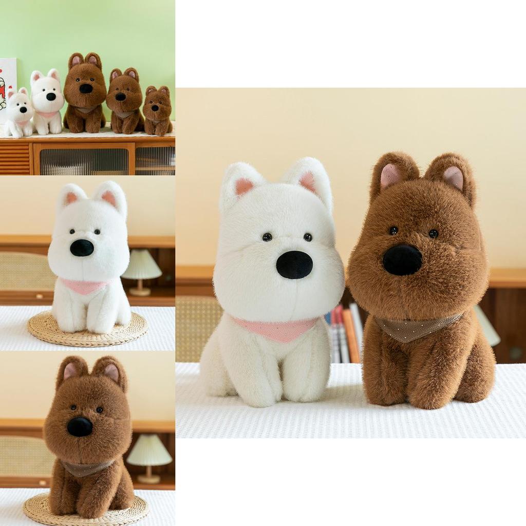 West Highland Terrier Plush Toy For Kids Soft Pp Cotton Stuffed Animal Gift For Girls