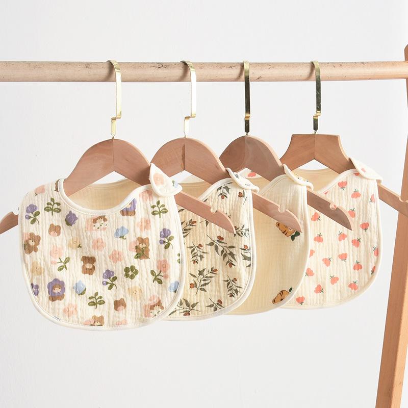 

Шестислойный хлопковый марлевый U-образный слюнявчик детская салфетка для слюны детский слюнявчик для еды детский слюнявчик против рвоты салфетка для молока слюнявчик на кнопках сзади