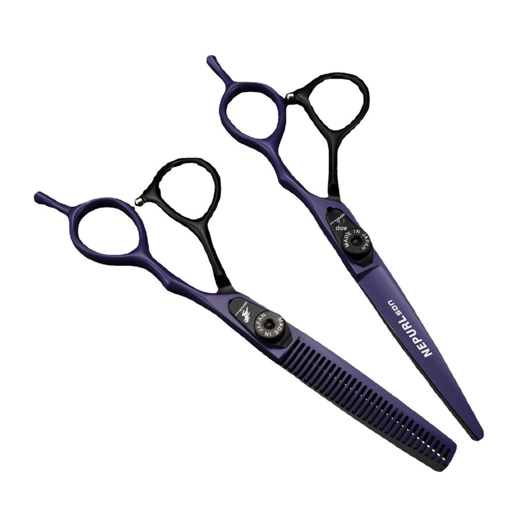 6.0" Napson Black & Purple Hairdressing Scissors FGF05