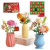 Flower Bouquet Building Blocks Christmas Countdown Calendar Xmas Advent Calendar Sunflower DIY Building Blocks Holiday DIY Gifts