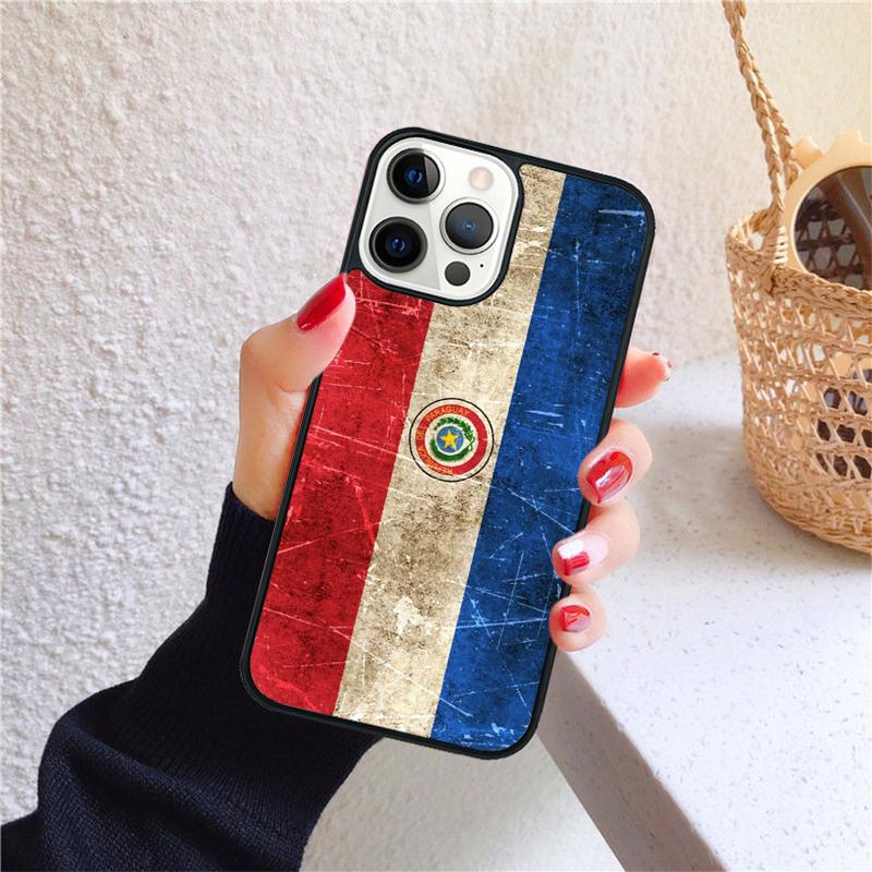 Paraguay Flag Phone Case for iPhone 17 Air 16 15 14 12 13 PLUS 11 PRO MAX Back Cover Fundas Shell