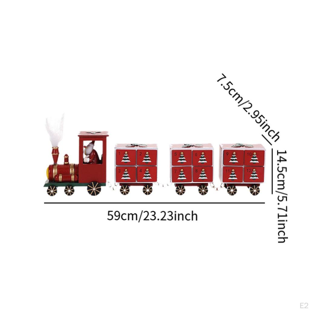Small Train Christmas Tree Decoration Table Decor Statue Home Gifts Set Xmas