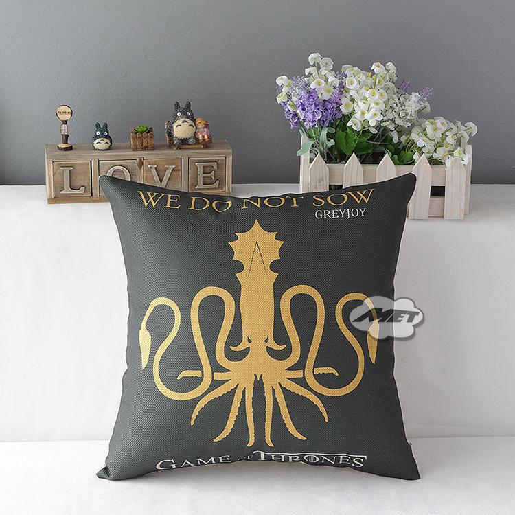 Thrones Of Game Cotton Linen Pillow Case Waist Throw Cushion Covers Decor Home