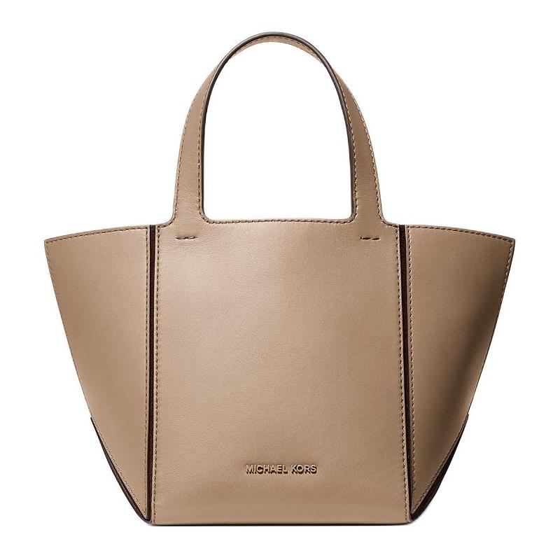 MICHAEL KORS Jordi brand logo cowhide handbag small size women s birch color