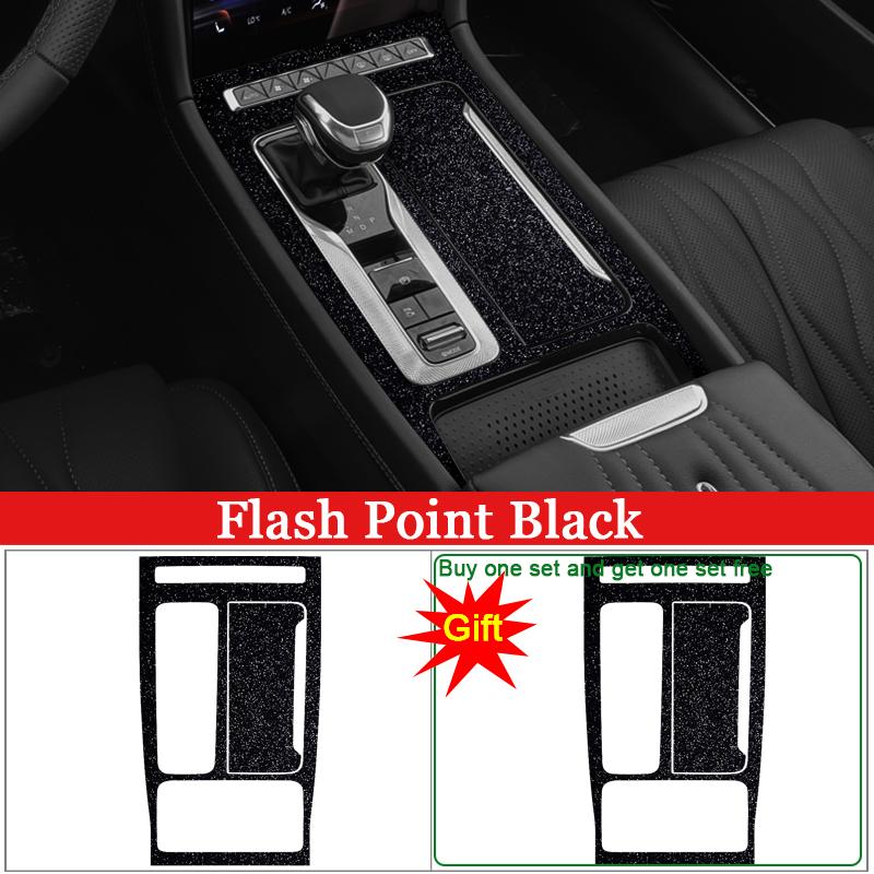 Auto-Innenaufkleber, für HONGQI H5 2023 2024, Auto-Schalttafel-Aufkleber, Getriebegehäuse-Schutzfolie, Kohlefaser, Schwarz, Autozubehör