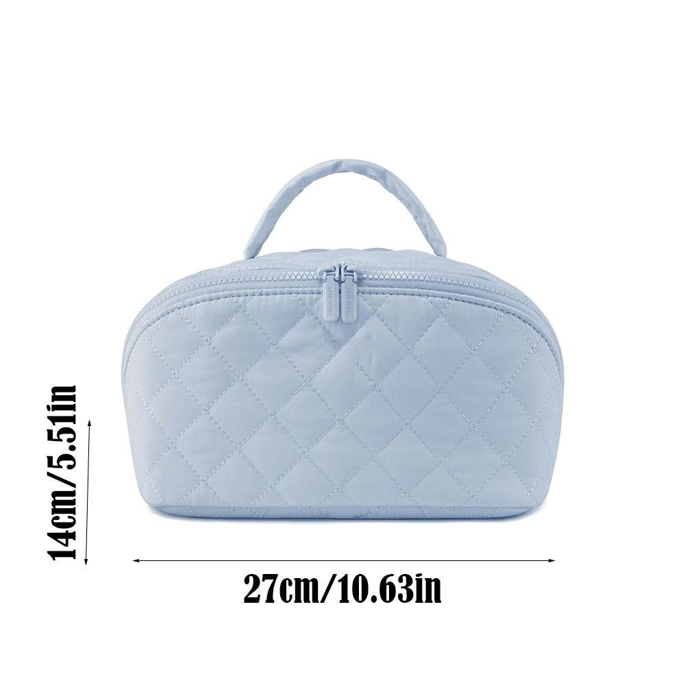 Durable Wide Open Woman Makeup Bag Lay-Flat Water-Resistant Cosmetic Case Travel Organizer for Toiletries & Brushes