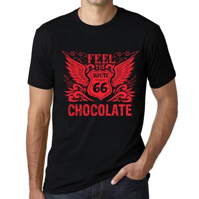 Men’s Vintage Tee Shirt Graphic T Shirt Feel The Chocolate Deep Black Red Text