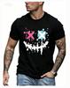 Summer Unisexs Cotton Casual Loose Size Graphic Line Print Round Neck Short Sleeve Tshirt Top Moisture Wicking Breathable Tshirt