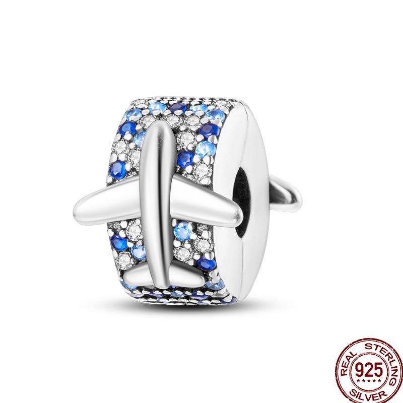 Colorful Zircon Copper Round Bead Silve Shiny Zircon Beads Suitable Fit Pan Original Bracelet Diy Jewelry Gift