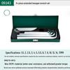 Shida Tools Extra Long Ball and Flat Head Hex Wrench Set (6-Piece) - Model 09105