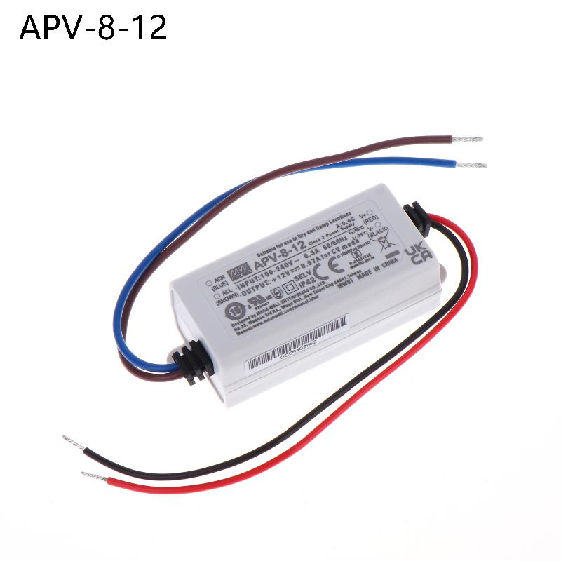 8W APV-8 Constant Voltage LED Driver Power Supply 5V 12V 24V for Residential and Commercial Lighting Retrofit