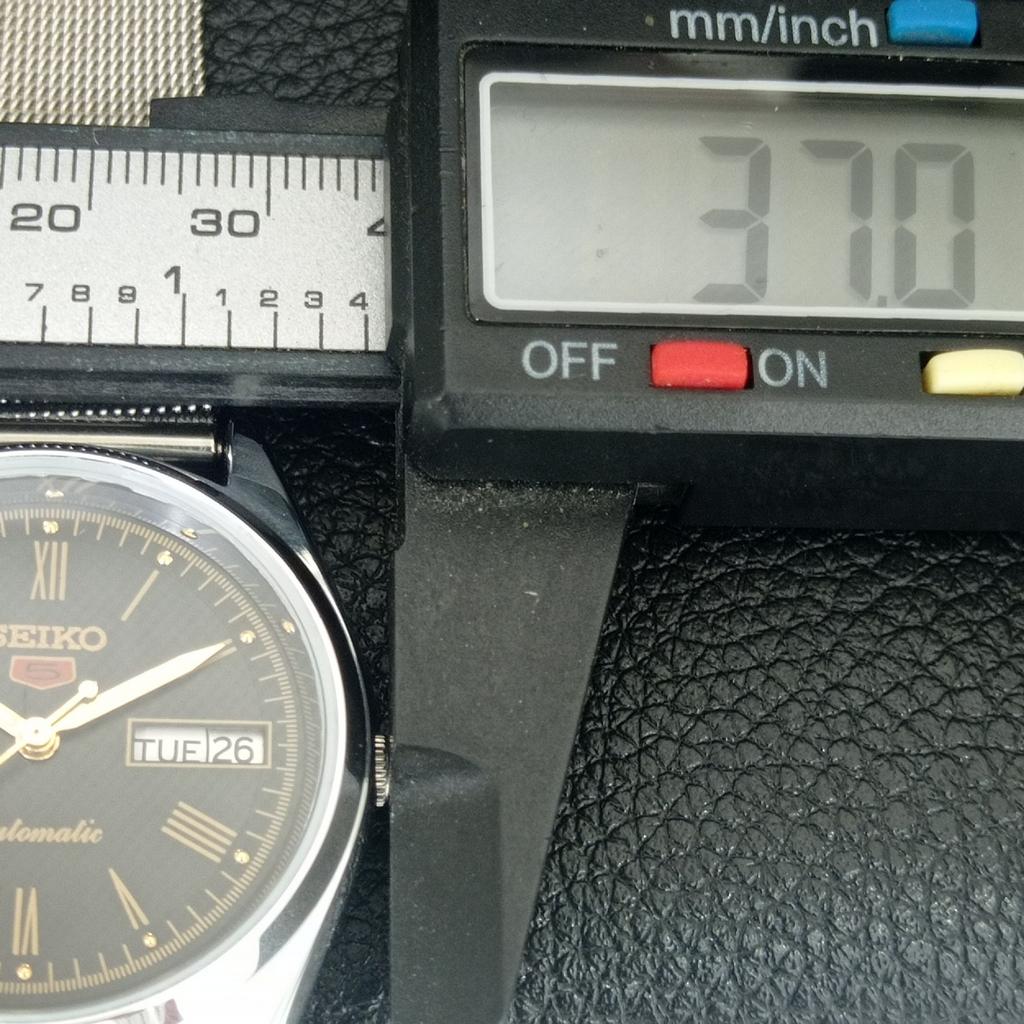 JAPAN VINTAGE REFURBISHED SEIKO 5 AUTOMATIC 6309A MENS BLACK WATCH a442147-4