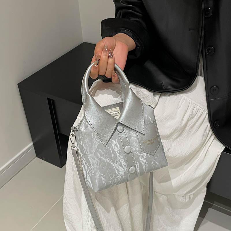 Pu Portable Shirt-Style Shoulder Bag Women Versatile Crossbody Bags Zipper Handbag High Quality Tote Commuter Bags Gifts