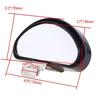 Side Rear View Blind Spot Mirror Adjustable Car Wide Angle Add On For Left+Right