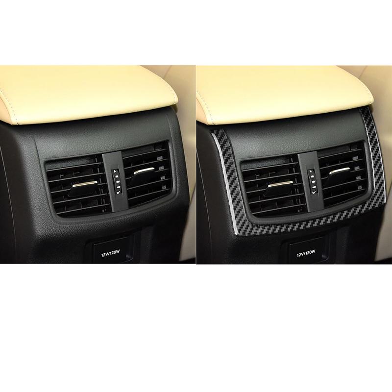Carbon Fiber Car Accessories Rear Air Vent Strip Decorative Modified Interior Trim Cover Soft Sticker For Lexus GS 350 2012-
