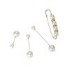 Elegant Temperament Alloy Pearl Brooch Temperament Simple Women'S Clothing Corsage Anti-Light Pearl Pin
