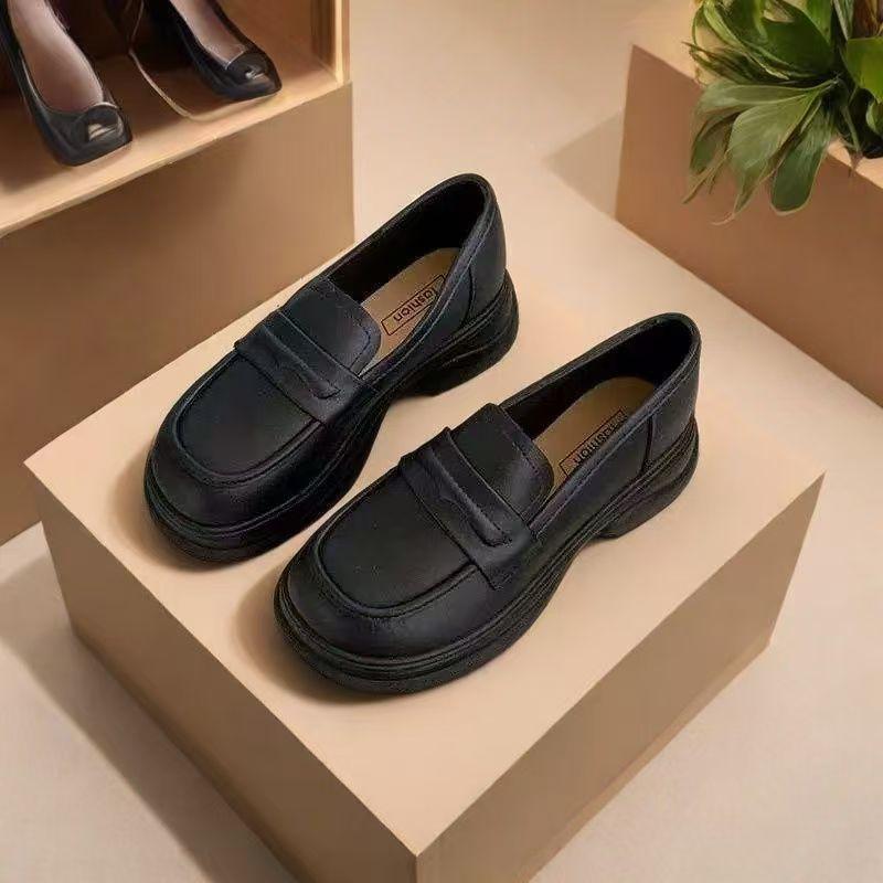

New Thick Heel Women s Lefu Shoes Anti Slip and Waterproof Academy Shoes Comfortable British Design Shoes 40