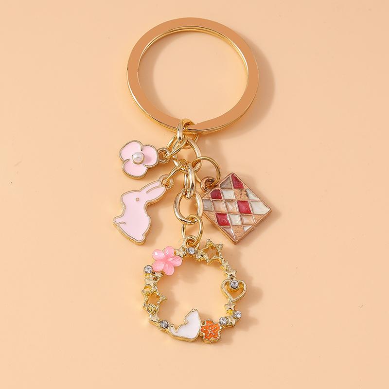 Cute Enamel Animal Horse Keychain Unicorn Key Ring Pendant for Car Key Holder Women Girls Handbag Accessories DIY Jewelry Gift