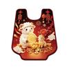 Anti Slip Lamb Year Bathroom Mat Quick Drying Sheep Door Mat Carpet U-shaped Floor Mat  Bathroom