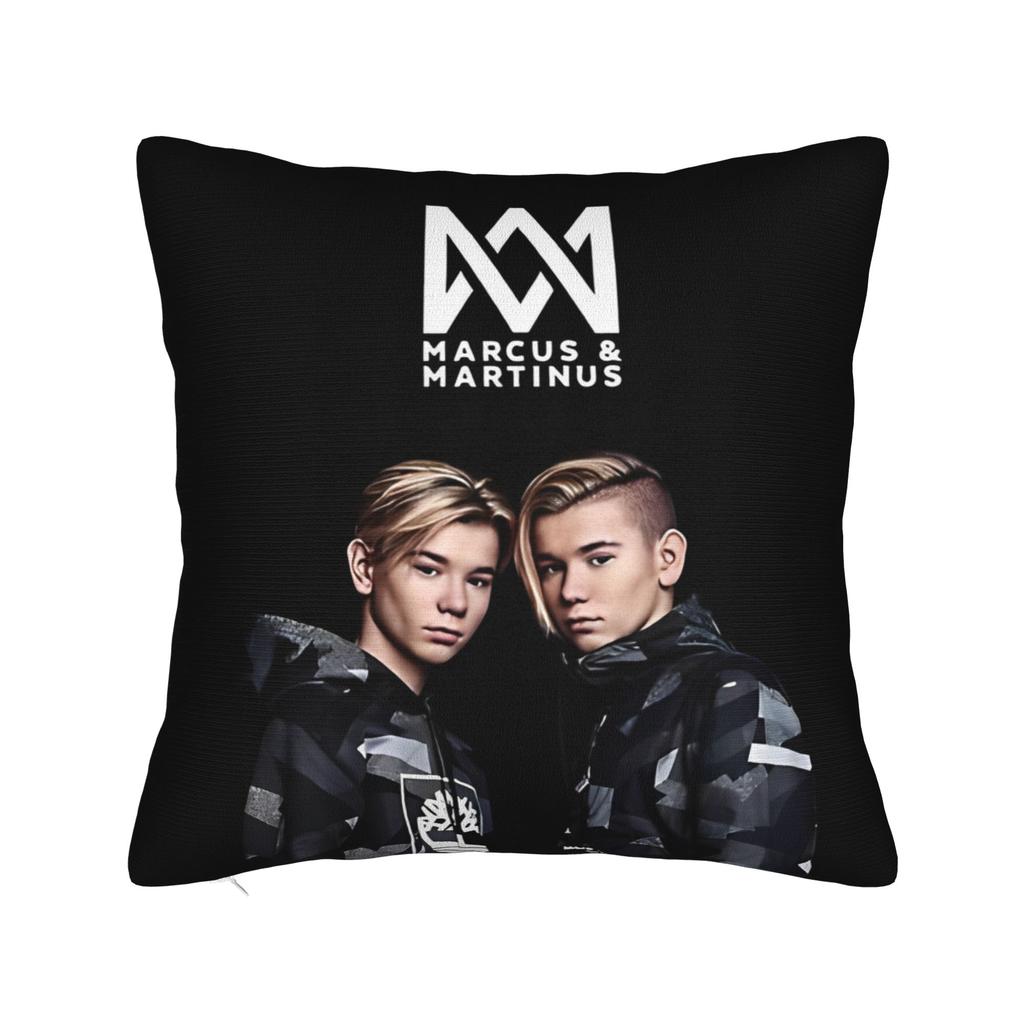 Marcus And Martinus MM Square Pillow Cases  Cushion Covers Funny Zipper Decorative Pillowcase for Home 4040cm