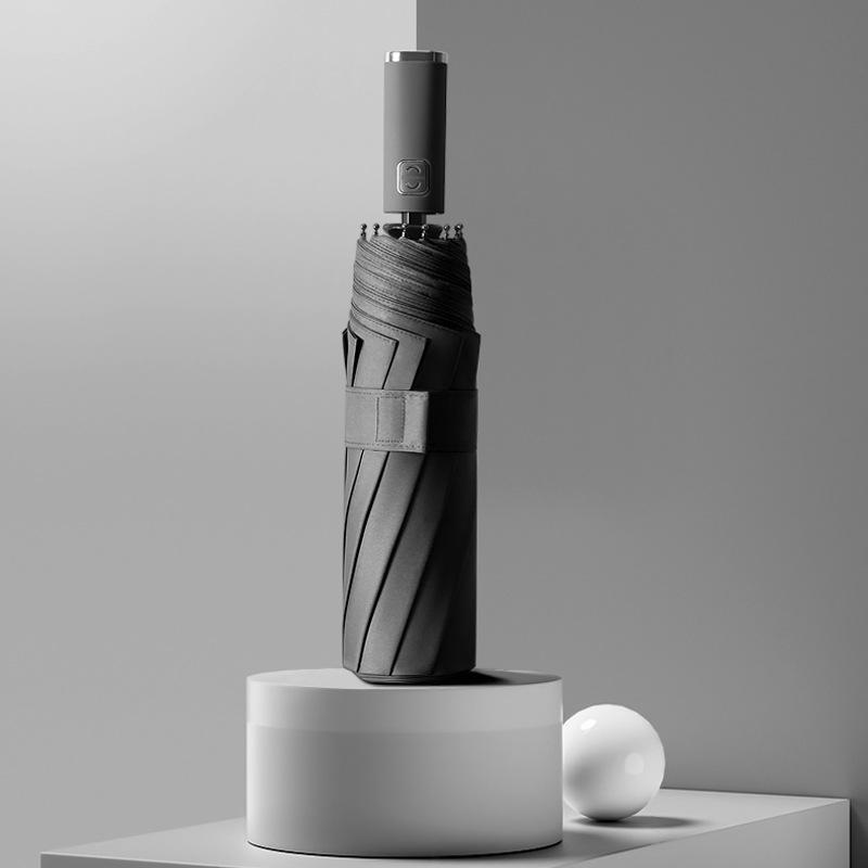 Men's Minimalist Nordic-Style Fully Automatic Folding Umbrella for Rain or Shine