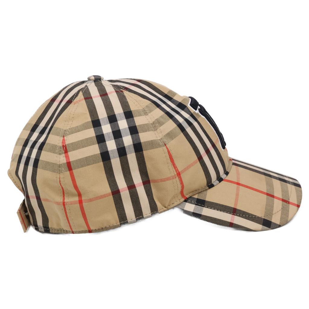 BURBERRY 8068032 Nova Check TB Logo Baseball Cap hat L beigeUsed