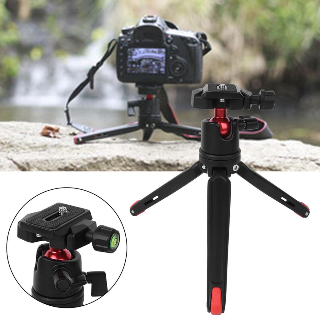 TE194 Desktop General Aluminium Alloy Tripod Portable Mobile Phone Camera Bracket for Video Shooting