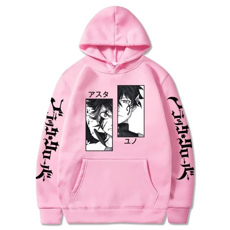 Japan Asta Anime Graphic Printed Hoodies Vintage Oversized Hooded Sweatshirt Long Sleeves Soft Cotton Hoodie Men Women Clothes