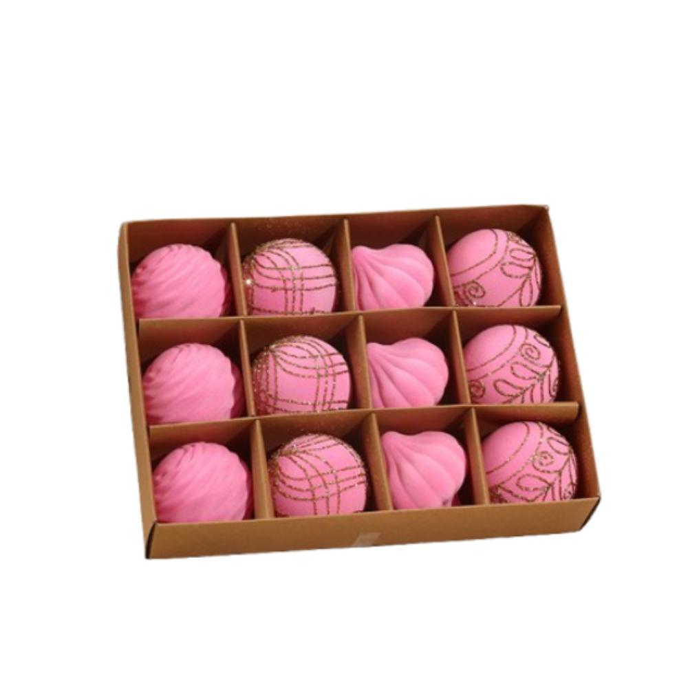 

6 см/8 см набор флокированных рождественских шаров блестящие небьющиеся рождественские шары подвеска элегантные елочные украшения из ПЭТ other