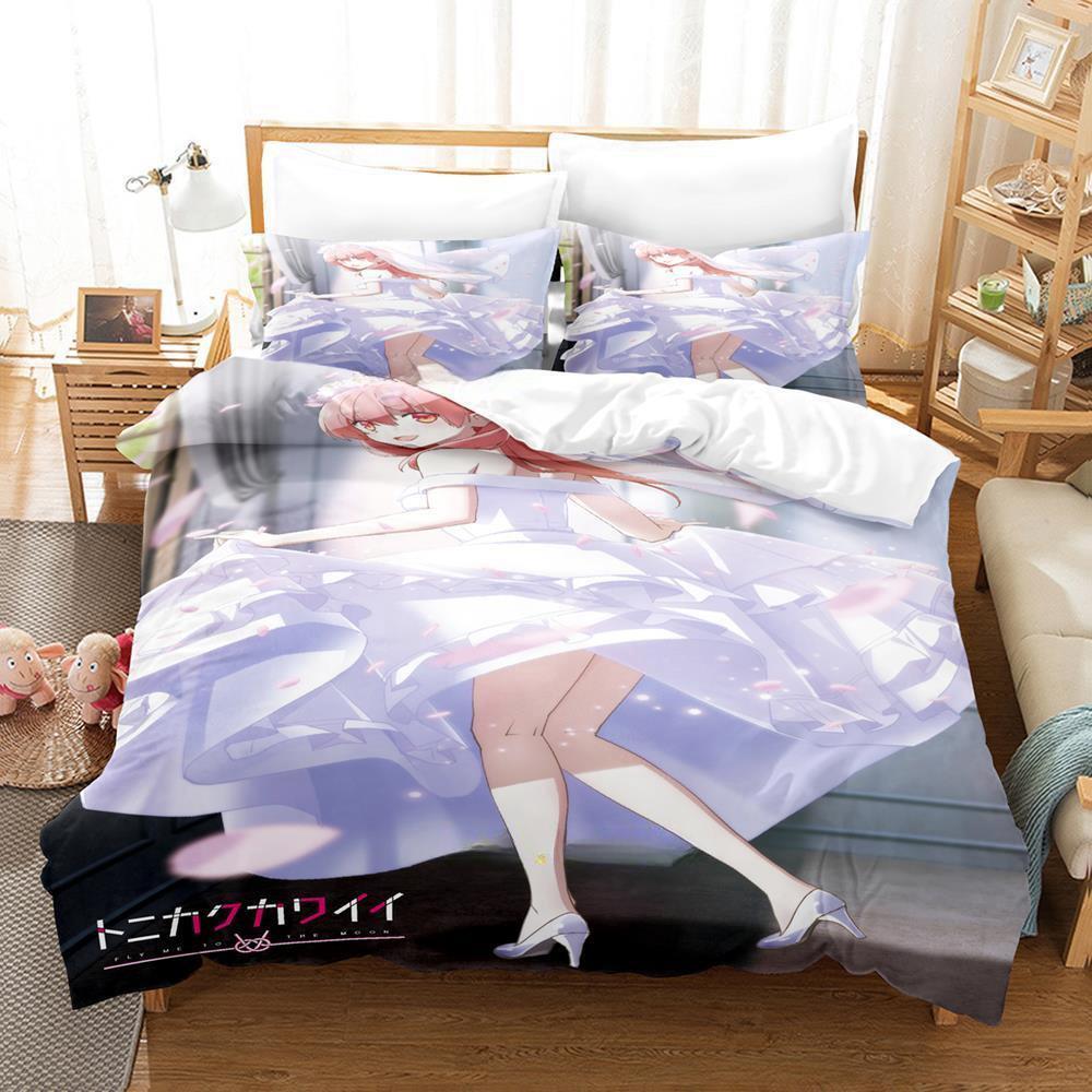 Anime TONIKAWA: Över Månen För Dig Sängkläder Set Enkel Twin Full Queen King Size Sängset Vuxen Barn Sovrum Påslakanset