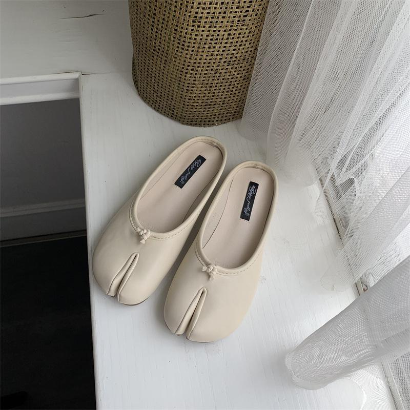 2025 spring and autumn new Doudou shoes women's shoes sub-toed pig's trotters shoes toes lazy horseshoe shoes flat single shoes autumn