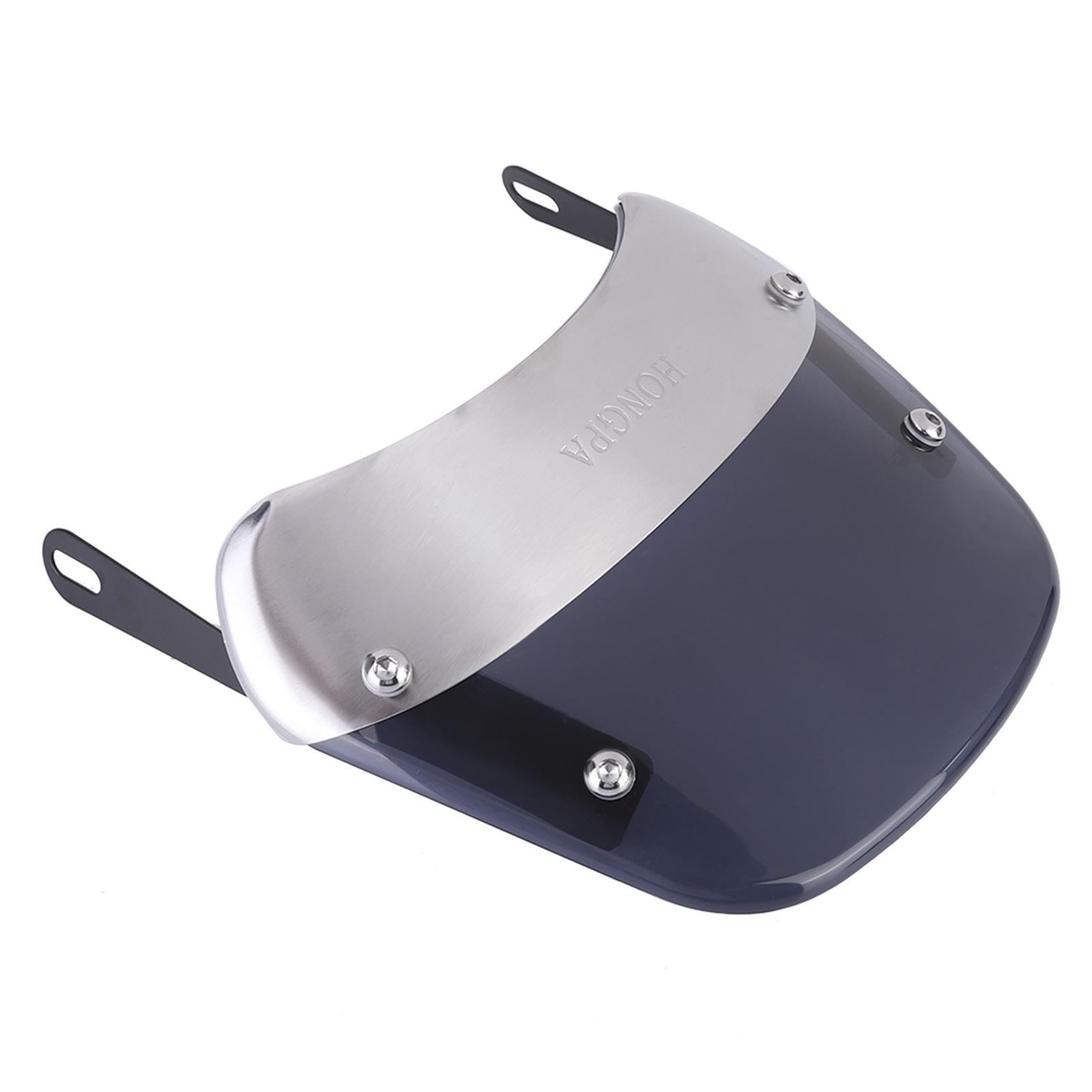 Universal Retro Round Headlamp Fairing Front Windshield for 5 7in Headlights