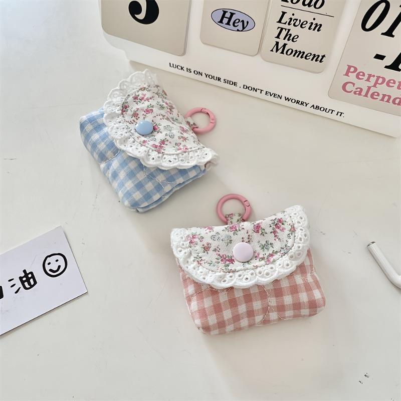 Sweet And Fresh Earphone Storage Bag, Lace Earphone Case, Suitable for Protecting Wireless Wireless Earphones