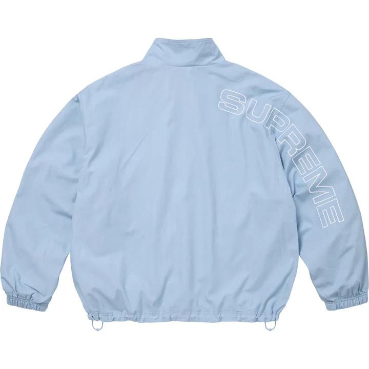 Supreme Spellout Embroidered Ripstop Track Jacket Light Blue