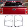 2PCS Chrome Tail Light Lamp Cover Taillight Decor For Chevy Silverado 1500 2014+