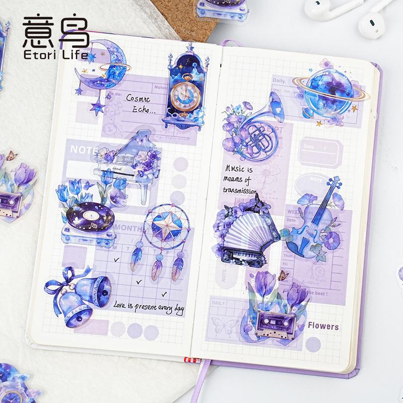 Island Letter PET Sticker Pack Fresh Fruit Dessert Journal Decoration Material for Scrapbook Craft Supply